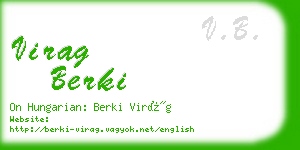virag berki business card